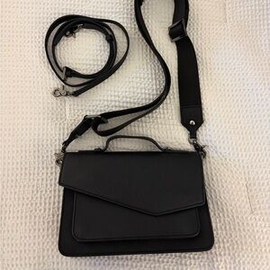 Botkier Black Cobble Hill Leather Large Crossbody Bag